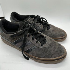 adidas Busenitz Suede Dark Gray Black Low Top Skate Sneakers Sz 8